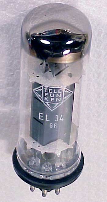 EL34 von Telefunken/Ulm mit Pressteller