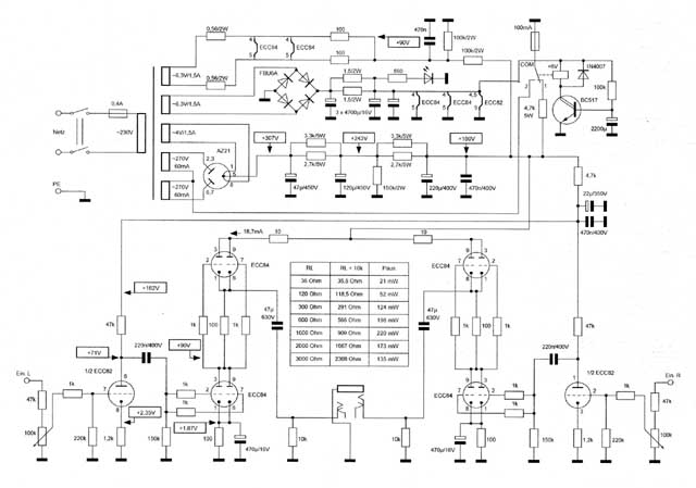 Schaltbild ECC84-KH-Amps