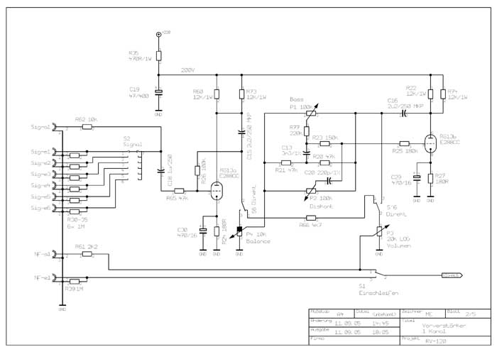 Vorverstärker-Schaltung RV-120