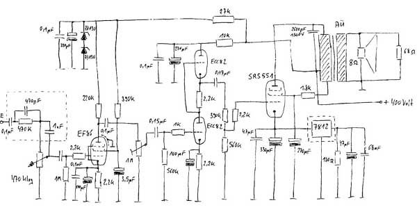 Schaltbild des Verstaerkers