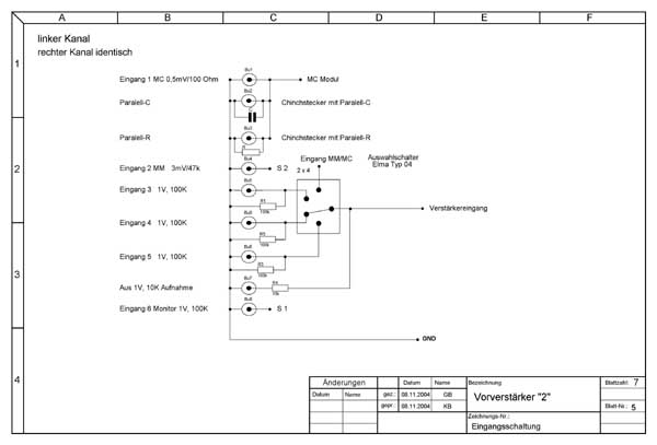 Schaltbild Eingangs-Wahlschaltung