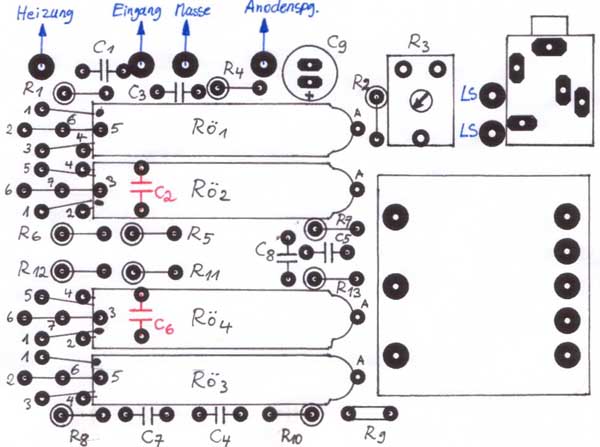 Bestueckung Endstufe