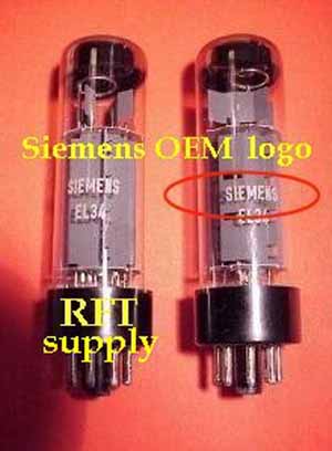 EL34 von RFT, fuer Siemens mit OEM-Logo hergestellt