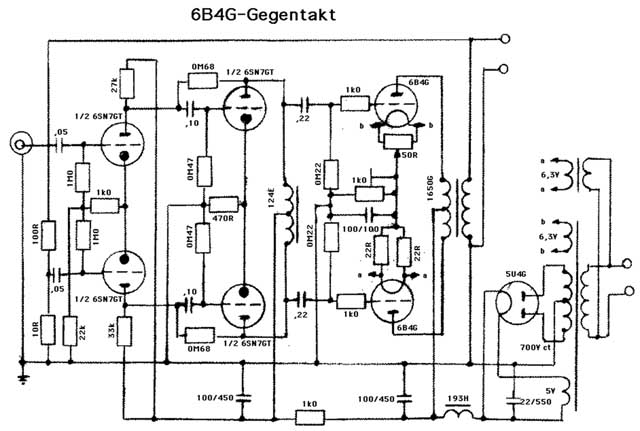 Schaltbild des Verstaerkers