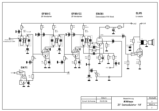 Schaltbild ZF-Demodulator, NF-Teil