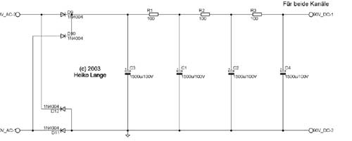Schaltbild Vorstufe Netzteil Hochvolt