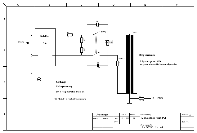 RV-Netzteil 1: Blatt Nr. 1