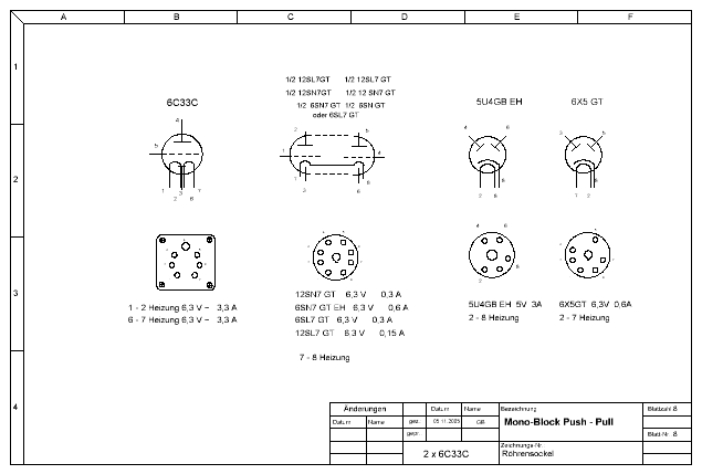 Röhrensockel: Blatt Nr. 8