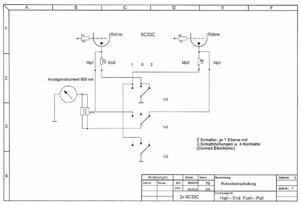 Ruhestromschaltung: Blatt Nr.7