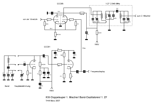 Schaltplan 1.Mischer, Bandoszillatoren