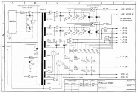 Netzteil Röhrenverstärker 6C33C