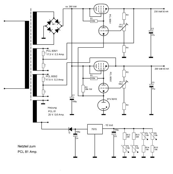Schaltbild des Neteils