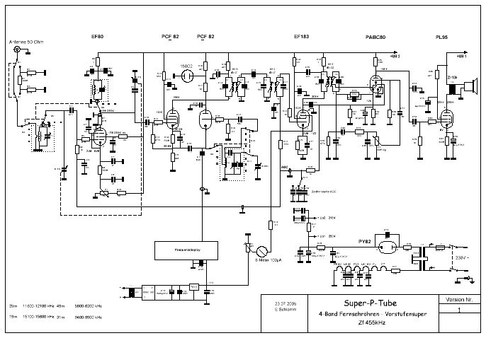 ursprüngliche Schaltung Super-p-tube