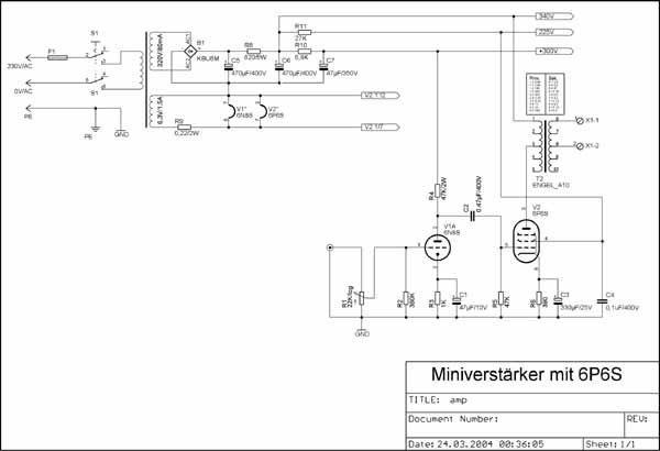 Schaltbild EF86 - RIAA