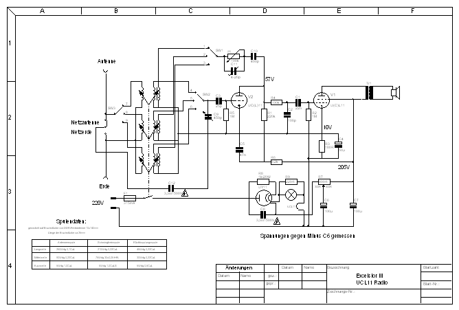 Schaltbild des UCL 11 - Radio