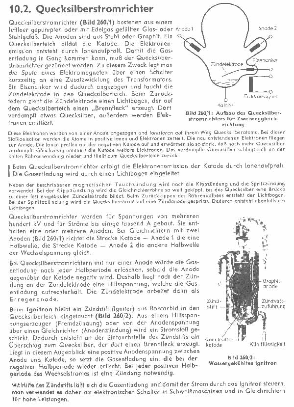 Lehrbuchartikel über Quecksilber-Stromrichter