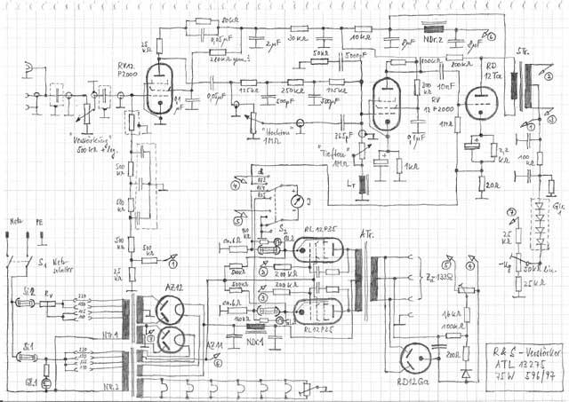 Schaltbild R&S-Kraftverstärker ATL