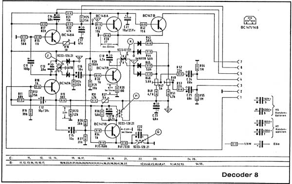 Schaltbild Grundig-Dekoder Typ VIII