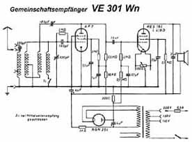Volksempfänger VE 301 Wn, mit 
AF7, RES164, RGN354