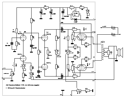 Schaltbild des GU 50 - Grommes-Amp